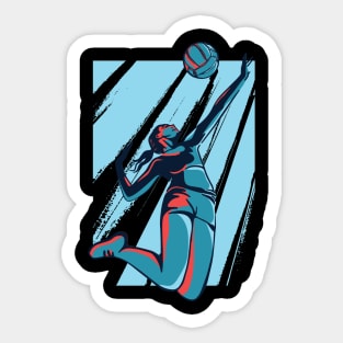 Woman Volleyball Sticker